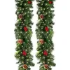 クリスマスデコレーション松ぼっくりのある花輪の赤いベリー家庭用クリスマスの木の階段ドアの年の装飾231204