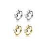 Hoop Huggie INZAReal argento sterling 925 8 10MM stelle marine orecchini zirconi carini per le donne fascino gioielleria raffinata accessori minimalista276s