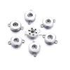 Charms Sier Gold Metal Duas Orelhas 12mm Snap Button Base Pingente para DIY Snaps Botões Brincos Colar Pulseira Jóias Drop Delivery DHS68