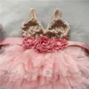 Girl's Dresses Shinny Flower Girls Dress for Kids Christmas Toddle Party Gown Gold Sequined Layered Tutu Dress Children Year Dress Clothing 231204