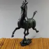 Squisita vecchia statua in bronzo cinese cavallo mosca rondine Figure guarigione medicina decorazione 100% ottone bronzo269m