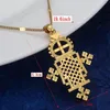 Hanger Kettingen Afrikaanse Ethiopische Trendy Goud Zilver Kleur Holle Kruis Ketting Eritrea Habesha Sieraden Voor Vrouwen Men220U