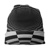 Berets preto branco vortex ilusão bonnet chapéu de malha moda goth outono inverno crânios gorros masculino feminino adulto quente boné