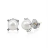 Pearl Studs Designer Women Eleganckie kolczyki kolczykowe Vintage Mash Jewelry Akcesoria Wedding Biżuteria Orecchini IMIT249S