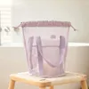 Storage Bags 1pc Mesh Toiletry Bag Daily Casual Retro Cute Travel Cosmetic Household Supplies Tools Organizers