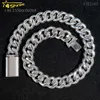 Hot Selling Sterling Sier Hip Hop Necklace 16mm 20mm 23mm Miami Iced Out Moissanite Diamond Cuban Link Chain