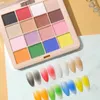 Acrylic Powders Liquids 16 Colors Solid Gradient Pigment Set Ombre Mirror Chrome Nail Glitter Macaron Shimmer Manicure Decor 231216