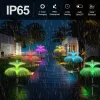 Lights Garden 3 Pack Nowe ulepszone wodoodporne na zewnątrz 7 kolorowe podwójne meduzy i gwiazdy słoneczne światła kwiatowe do dekoracji stoczni