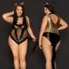 Sexy traje roupa interior cosplay conjunto plus size coelho menina renda bodysuit erótico catsuit lingerie trajes sexy role play outfits