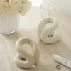 Toothbrush Holders Creative Rope Knot Ceramic Tooth Brush Holder Nordic Bathroom Accessories Storage Bedroom Dressing Table Makeup 231204