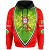 Kobiety z kapturem Portugalia jesień zima kobiety/mężczyźni flaga bluzy krajowa emblemat 3D print mody street tops unisex ponadwymiarowy hoodied