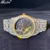 Designer Watch Watches Missfox Hip Hop High End All Square Drill Full Drill Luminous Hollow Out Mechanical Men's Watch