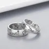 band ring Women Girl Flower Bird Pattern Ring with Stamp Blind for Love Letter men Ring Gift for Love Couple Jewelry w294307N