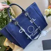 Classic Luxury Women's Handbags Evening Bags CH Brand Canvas Embroidered Women Beach Bag Fashion High Quality Designer Large 2563