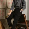 Men's Pants Japanese Retro Overalls Fashion Vintage Straight Causal Loose High Street Jumpsuit Suspenders Male Clothing