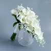 Bröllopsblommor 2023 Bouquet White Calla Lily Pe Waterfall Artificial Bridal Bouquets Women de Mariage