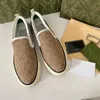 Tennis canvas schoenen slip op casual ontwerpers dames brief sneaker mannen vrouwen loafers geborduurd vintage gratis verzending