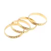 4st Dubai Gold Bangles breda armband afrikanska europeiska Etiopien smycken Bangles267t