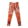 Брюки для активного отдыха Blacksburg Map Maroon Orange Leggings Спортивная одежда для спортзала Женская спортивная теннисная одежда для женщин