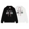 Diseñador de lujo Guggi Classic 23 Otoño/Invierno unisex sociedad suéter con capucha sudadera con capucha