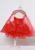 Cupcake-Festzugkleid für kleine Mädchen, Kristallumhang, Rüschen, Glitzer, für Babys, Kinder, Spaß, Mode, Laufsteg, Drama, Geburtstag, Cocktailparty, Kleinkind, Kleinkind, formelles Kleid, National Coral