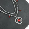 Kedjor Klassisk amerikansk drama Home of the Dragon Season 1 Princess Rhaenyra Targaryen Red Ruby Necklace Fashion Jewelry Gift258V