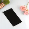 Velvet Drawstring Pouch 8x17cm 8x22cm pack of 50 Pen Hair Makup Jewelry Gift Packaing Bag315h