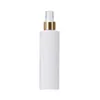 Plastic Empty Spray Pump White Bottle Gold Ring Flat Shoulder PET 100ml 150ml 200ml Refillable Cosmetic Packaging Container