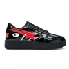 BapeStar SK8 Scarpe da skateboard da esterno A Bathing Ape star Pelle verniciata Bianco Verde Bianco Blu Squalo Bianco Squalo Nero Rosa Pelle scamosciata Uomo Scarpe da ginnastica con piattaforma da donna Eur 36-47