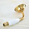 Bathroom Shower Heads Gold Color Brass Accessories Rain Head Hand Spray Arm Hose shower Bracket ad002 231205