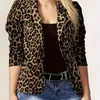 Kvinnors kostymer 2023 Lady Leopard Print Elegant Little Commuter Suit