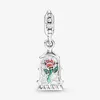 100% 925 Sterling Zilver Enchanted Rose Dangle Charm Fit Originele Europese Charms Armband Mode Vrouwen Bruiloft Verloving Jewelr289A