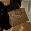 Quality Real Tote Lady Classic Bag Designer Bags High End Togo 2024 Genuine Leather Lychee Thread Top Layer Calf Handbag Lock Women's JE0IU1RB I43X bags EXI0