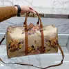 Duffle Bag Seyahat Çantası Vintage Bagaj Tasarımcı Çanta Kadın Çantalar Yüksek Kaliteli Bayanlar Moda Büyük Kapasite Çiçek Laggages El2162