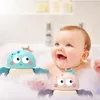 Jouets de bain Jouet de poulpe jouet de bain pour bébé enfant en bas âge tirant la ligne horloge poulpe dessin animé rampant marche méduse terre et eau jouets de piscine amusants 231204