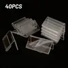 40PCS 2x4CM Znak akrylowy Stand Of Business Card Label Case Caspstick Organizer Organizer Ramki 281M