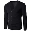 Men's Jackets pull a col en V pour hommes pull homme coupe couvertes solide document manteau decontracte tricots S-2XL 231205