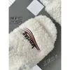 Designer shoes paris sandals Luxury slippers Furry Platform Sandal plush slippers embroidery B word couple plush slippers Furry Slide suede slippers FP9EL