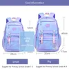 Zaini per la scuola Zaini per la scuola elementare Fengdong per ragazze stile coreano carino zaino per libri per bambini zaino scolastico impermeabile borsa viola per bambini 231204