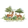 Wall Decor Animal Stickers Animals Safari Wall Stickers for Kids Wall Children Baby Bedroom Kids Wallpaper Home Decor Self-Adhesive Murals 231204