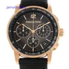 AP Swiss Luxury Watch Audemar Pigut Men's Three Eyesタイミングシンプルでファッショナブルなローズゴールドベルト付き自動機械式時計