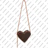 M57456 GAME ON COEUR Mini Desinger sac à main coeur rouge en cuir de veau femmes toile en relief bandoulière sac à bandoulière de soirée bourse267g