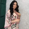 Roupas étnicas Índia Abayas para mulheres muçulmano floral impressão longa maxi vestidos islâmicos kaftan dubai turquia árabe robe eid ramadan jalabiya