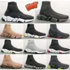 Top Designer Scarpe Velocità Scarpe casual Piattaforma Sneaker Uomo Donna Tripler Paris Calzini Stivali Nero Bianco Blu Rubino chiaro Graffiti Marchio vintage Scarpe da ginnastica di lusso Sneak