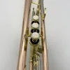 Yeni üst düzey profesyonel trompet müzik aleti fosfor bronz beyaz bakır yüzey altın kaplama yeni başlayan trompet