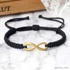 Cadena clásica pulsera infinita amistad trenzada ajustable para parejas hombres mujeres hechos a mano cadena encantos pulseras brazaletes joyería R231205