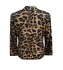 Women's Suits 2023 Ladies Leopard Print Pocket Temperament Elegant Little Suit For Commuting