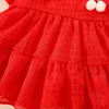 Abiti da ragazza dolce neonata manica a sbuffo ciliegia tinta unita abito da sera per feste matrimonio vestiti per bambini da 0 a 3 anni