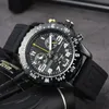 Yüksek kaliteli en iyi marka erkek bilek saati Breitlinx dayanıklılık 45mm tasarımcı hareketi izle lüks erkekler çok işlevli kronograf montre ücretsiz gönderim