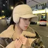 Kulkapslar vinter hattar kvinnor tomt topp mode koreanska varma öronflikar stickad hatt baseball öronskydd vindtät visorer